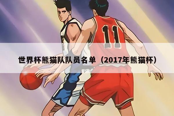 世界杯熊貓隊隊員名單（2017年熊貓杯）